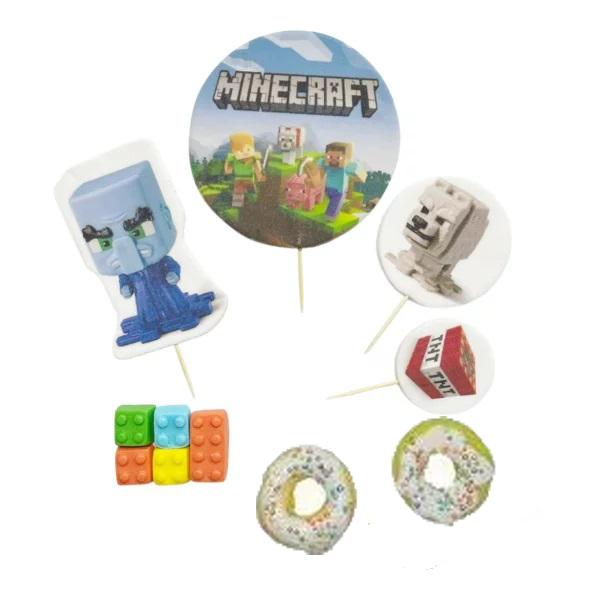 Set 10 decoratiuni comestibile, Minecraft