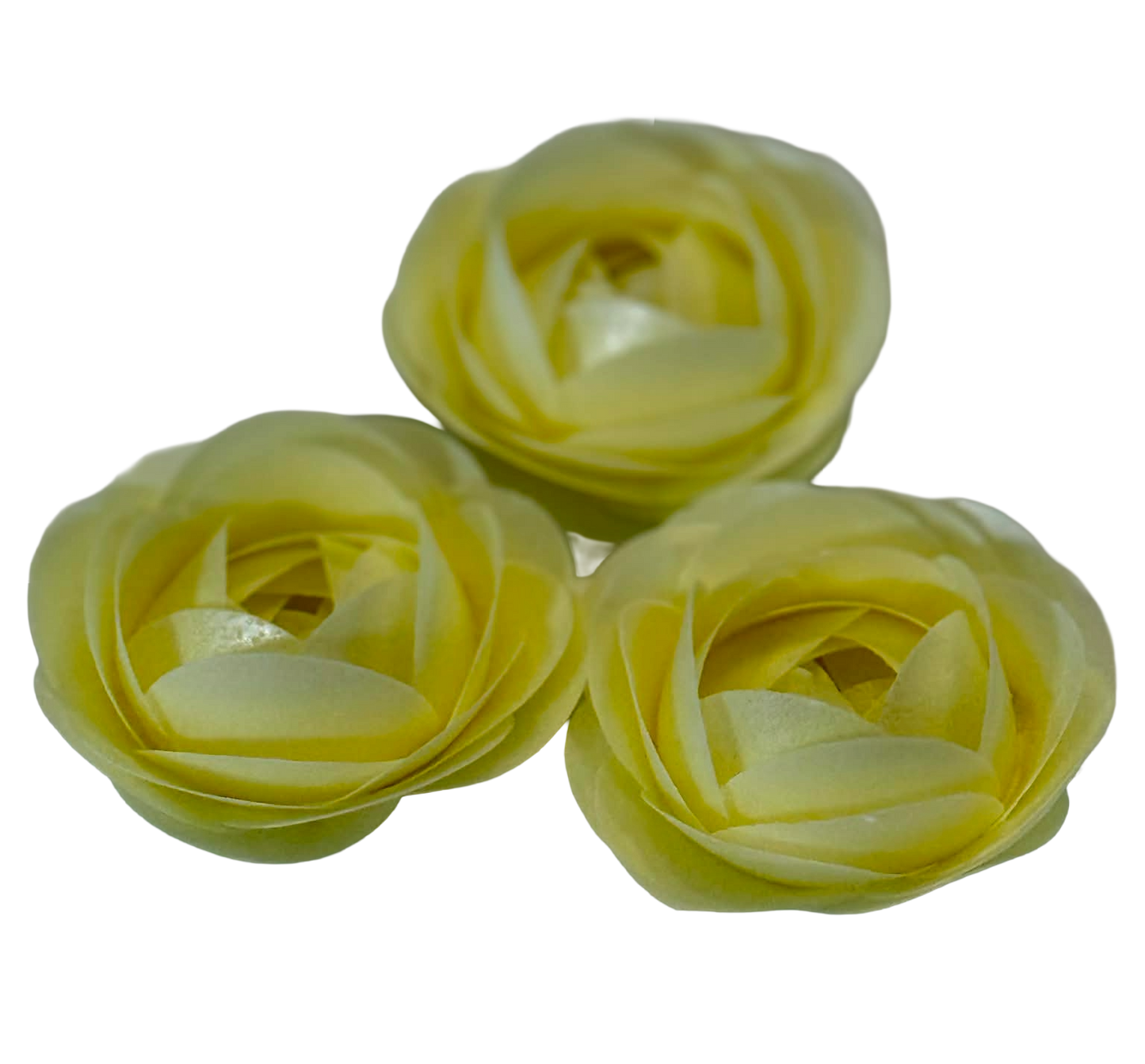 Set 3 Trandafiri Roz Din Vafa Napolitana - Decoratiuni Comestibile Realizate Manual Diametru 8 Cm