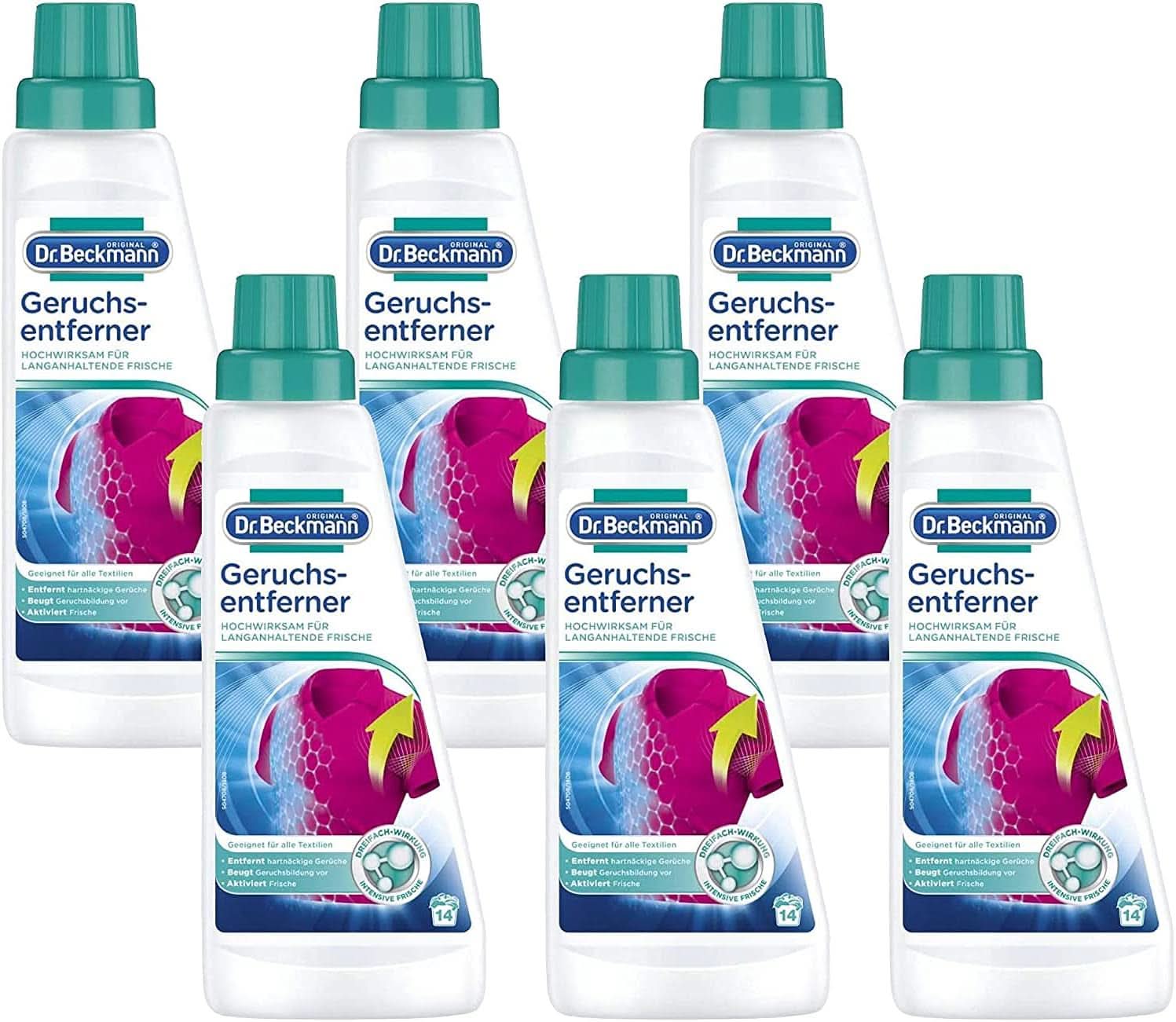 Dr Beckmann Odour Remover, Îndepărtează mirosurile încăpățânate din covoare cu fibre adânci, 500 ml Naty Shop 3 litri 6 x 500 ml