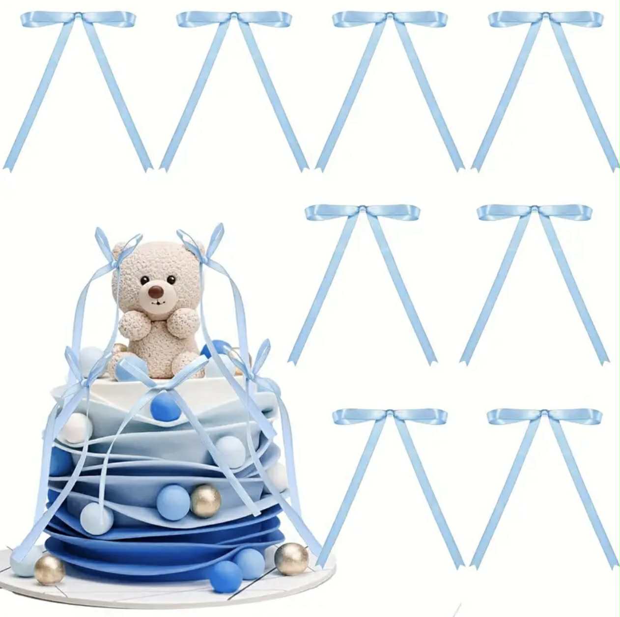 Set Elegant De 10 Decoratiuni Necomestibile Fundita Bleu - Decoratiuni Pentru Petreceri Si Evenimente