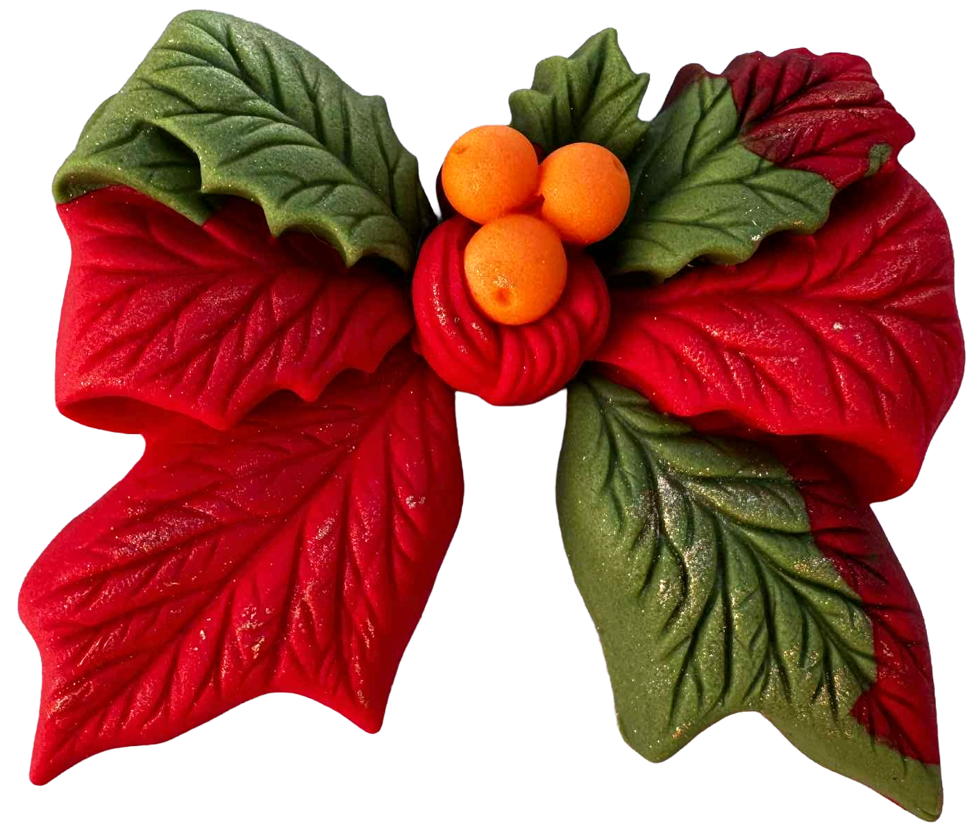 Decoratiune Comestibila, Floarea Craciunului - Gust Dulce Si Aspect Festiv Pentru Deserturi