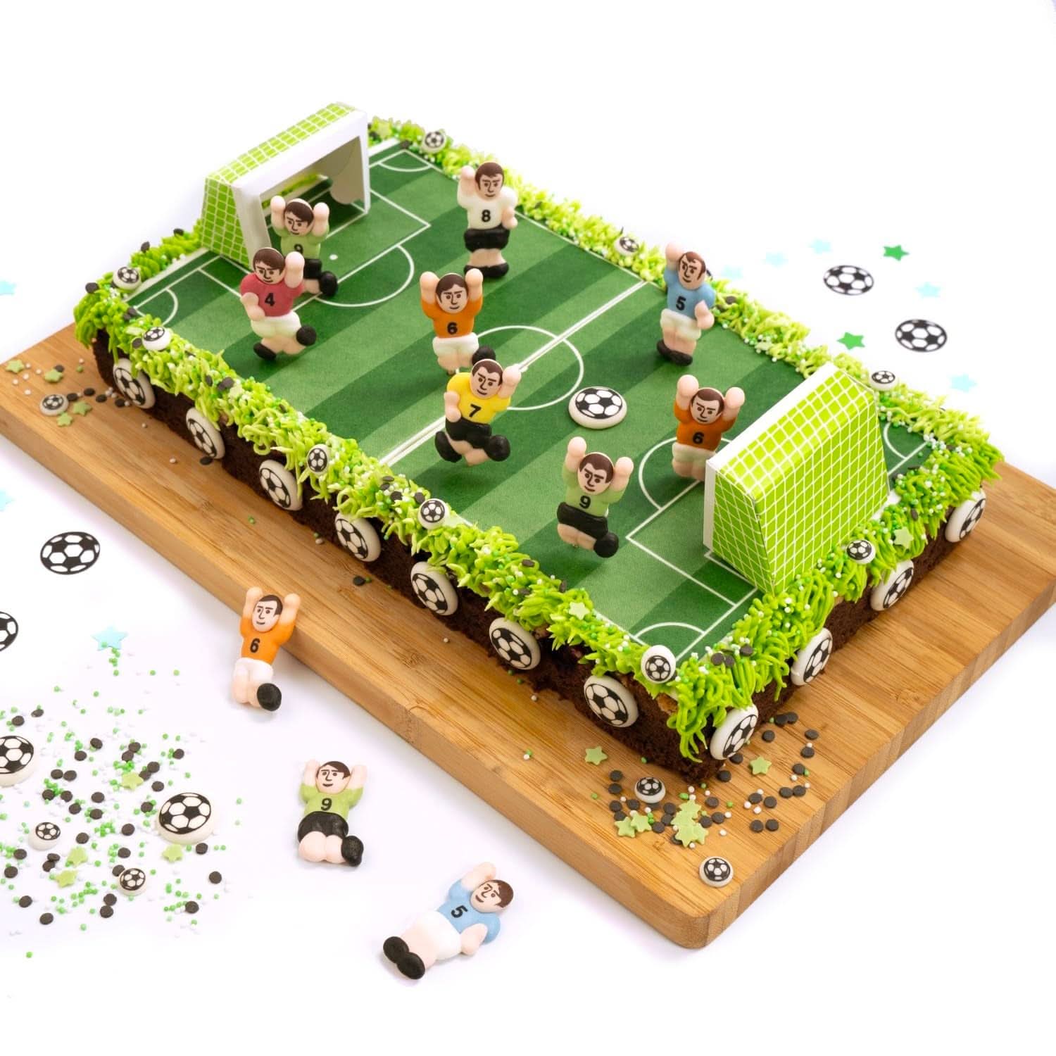 Günthart Backdecor 12 Fotbaliști de zahăr și mingi de fotbal, 21 grame Naty Shop
