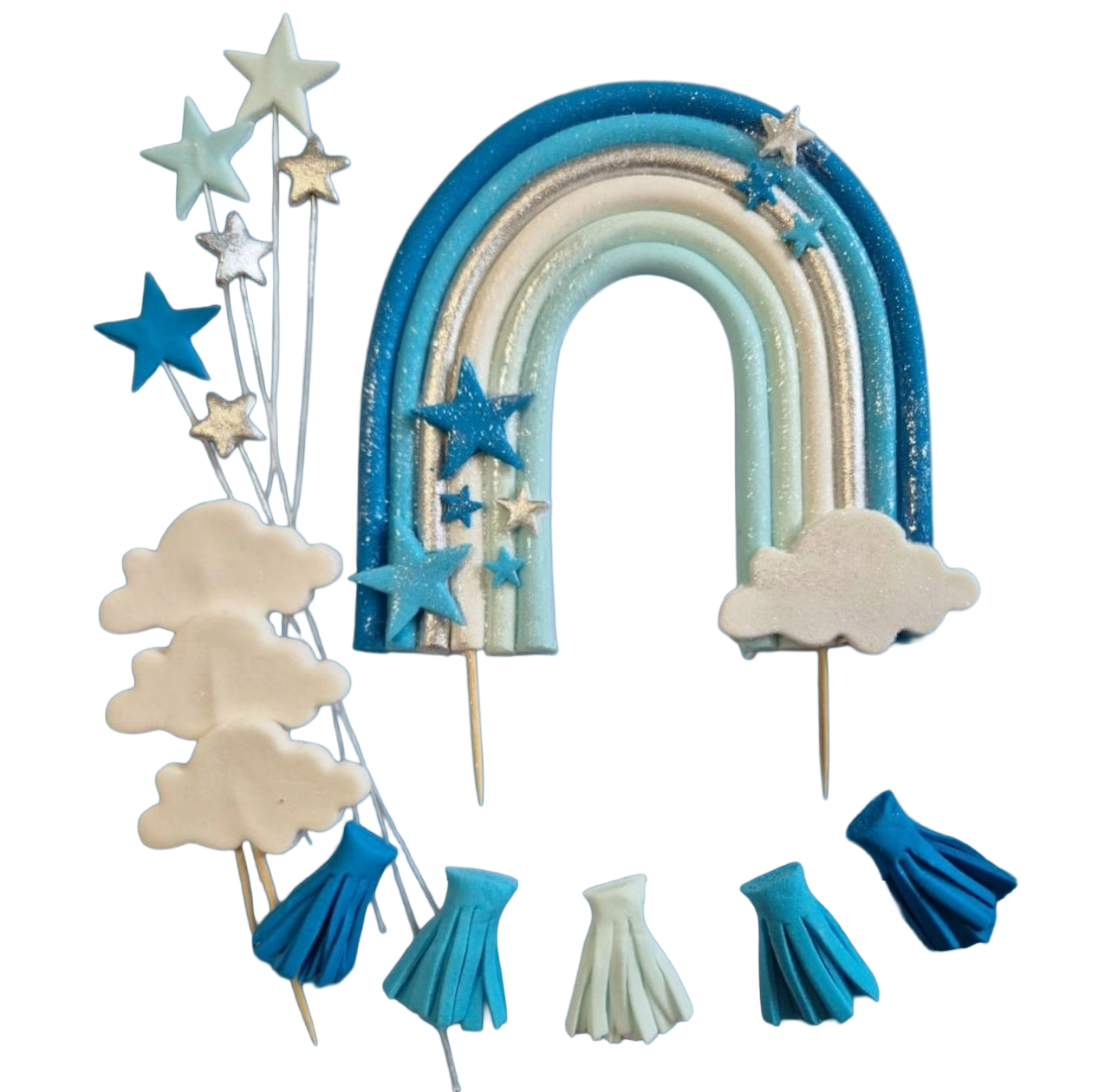 Set 15 decoratiuni comestibile, Curcubeu