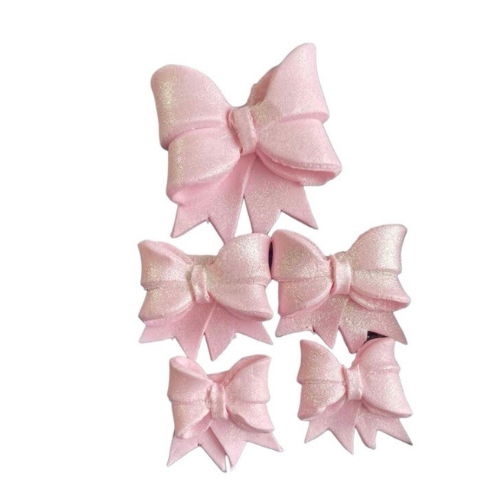 Set 5 decoratiuni comestibile, Fundite roz