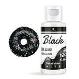 Colorant Alimentar Solubil În Grăsimi Pentru Ciocolată - 60 Ml Negru, Potrivit Pentru Decorare Prăjituri Și Fondant