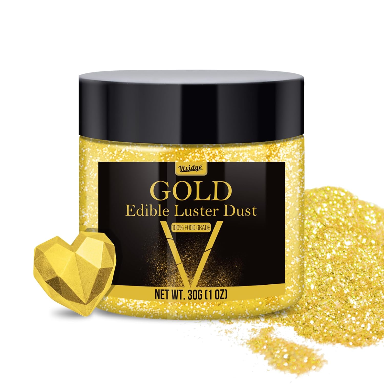 Glitter Comestibil Pudră 30 Grame - Sclipire Fină Pentru Deserturi Praline Și Torturi