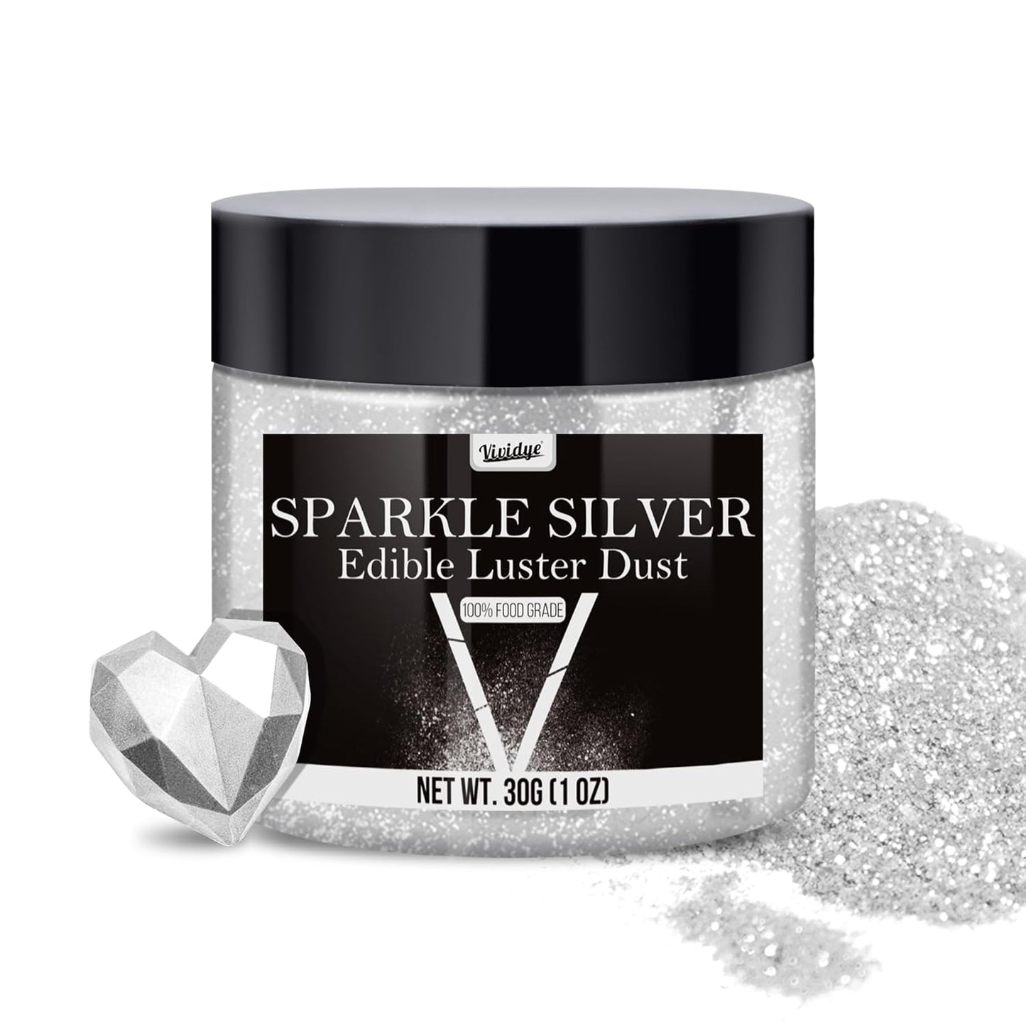 Glitter Comestibil Pudră 30 Grame - Sclipire Fină Pentru Deserturi Praline Și Torturi