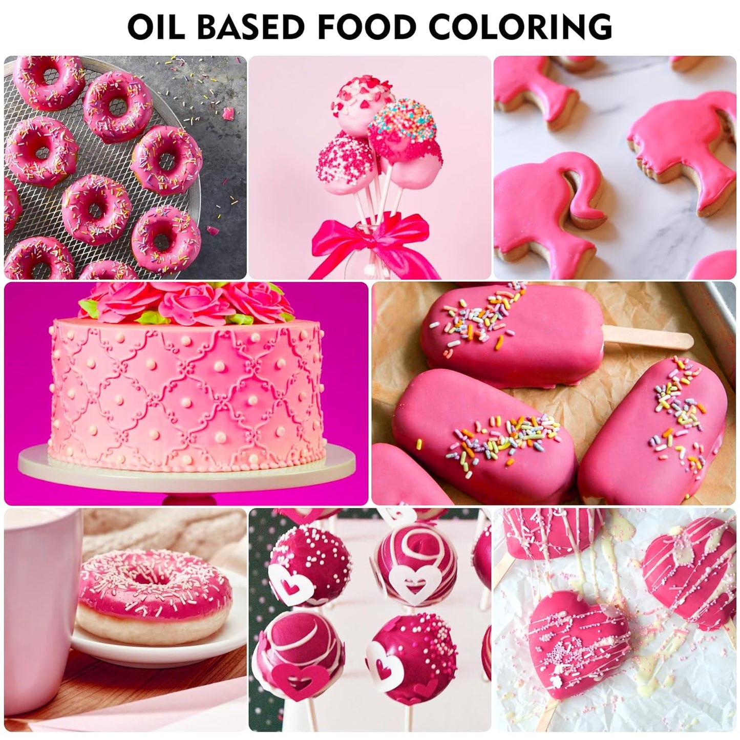 Colorant Alimentar Solubil În Grăsimi Pentru Ciocolată Roz 60 Ml - Ușor De Folosit Pentru Decorare Torturi Și Fondant