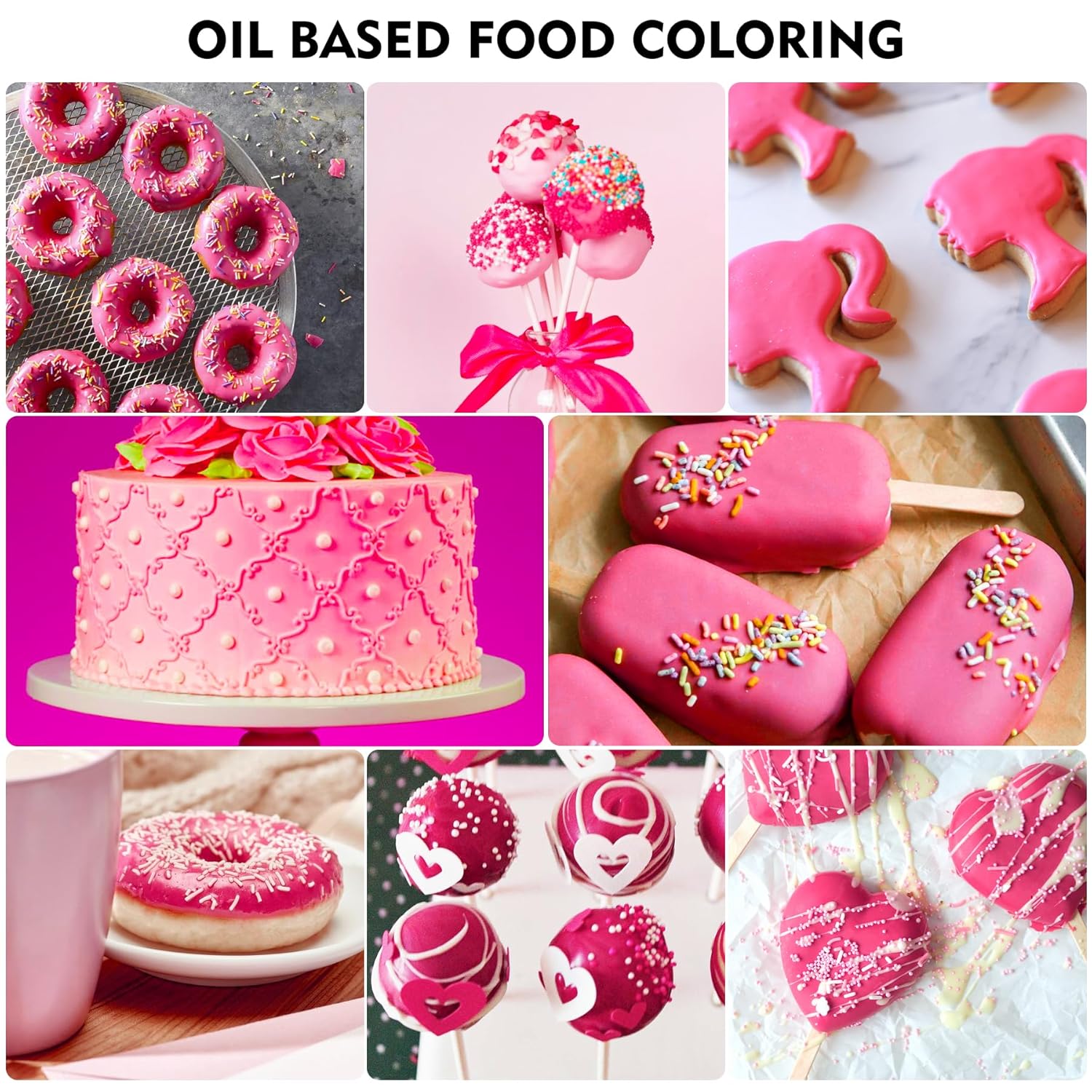 Colorant Alimentar Solubil În Grăsimi Pentru Ciocolată Roz 60 Ml - Ușor De Folosit Pentru Decorare Torturi Și Fondant