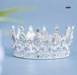 Coronita Argintie Din Metal Cu Pietre - Decoratiune Eleganta Pentru Torturi Si Evenimente Speciale