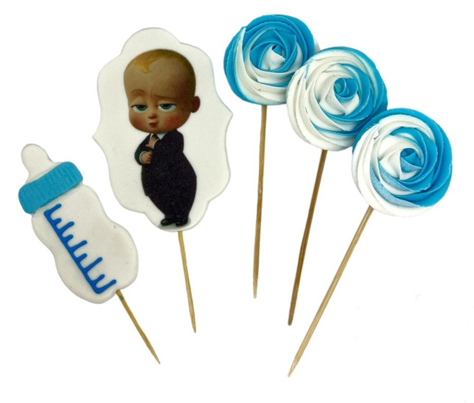 Decoratiuni Pasta De Zahăr Baby Boss Bezele - Ornamente Dulci Pentru Torturi Potrivite Pentru Decorare Profesională