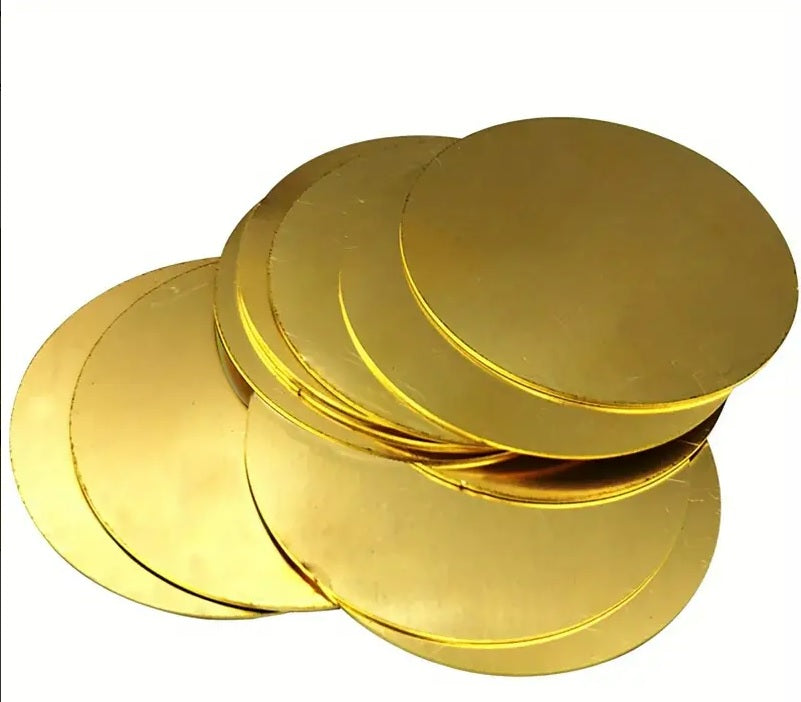 Mini Discuri Aurii Pentru Prajituri - Diametru 8 cm Si Ambalaj Adecvat Pentru Cofetarie, 100 Bucati