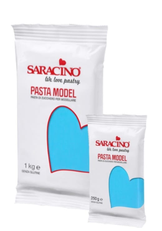 Pasta de zahar Saracino Premium, Albastru deschis 250 gr