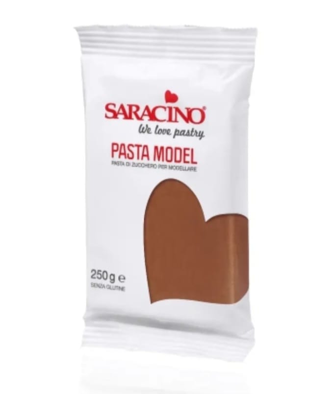 Pasta de zahar, pentru acoperire si modelaj Saracino PREMIUM Maro, 1 kg