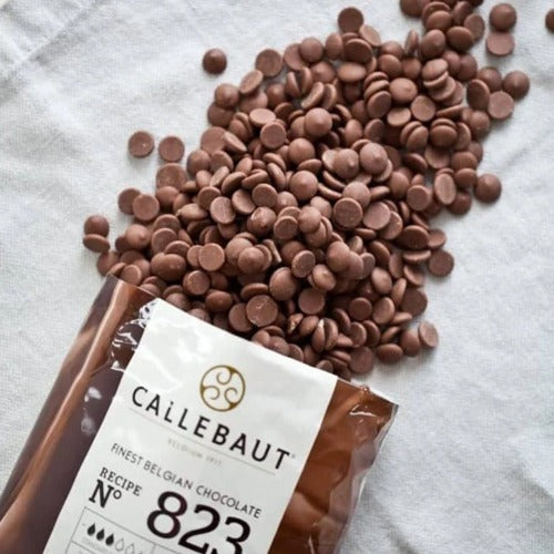 Ciocolata, cu lapte, Callebaut, 823,Vrac, punga cu sigiliu, 400 GR