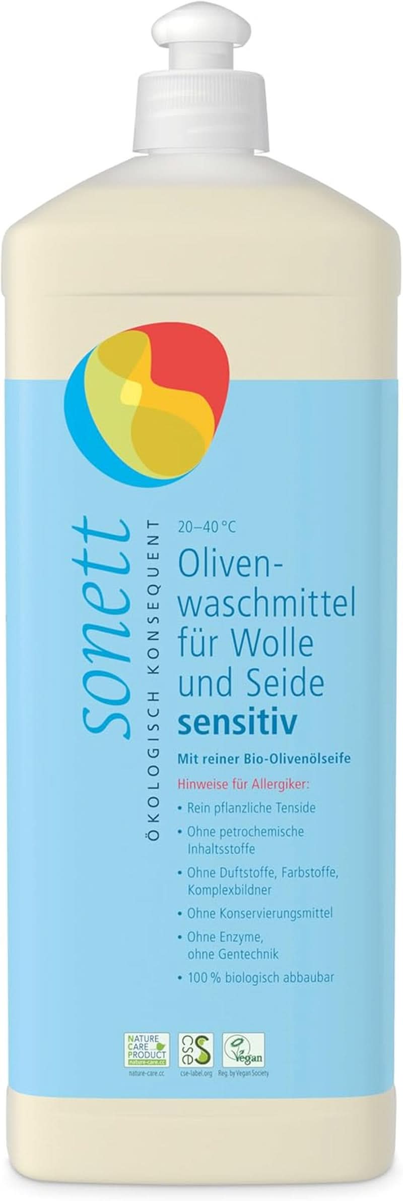 Lichid de spălat vase Sonett Sensitive, 1 litru Naty Shop 6 X 1 litru