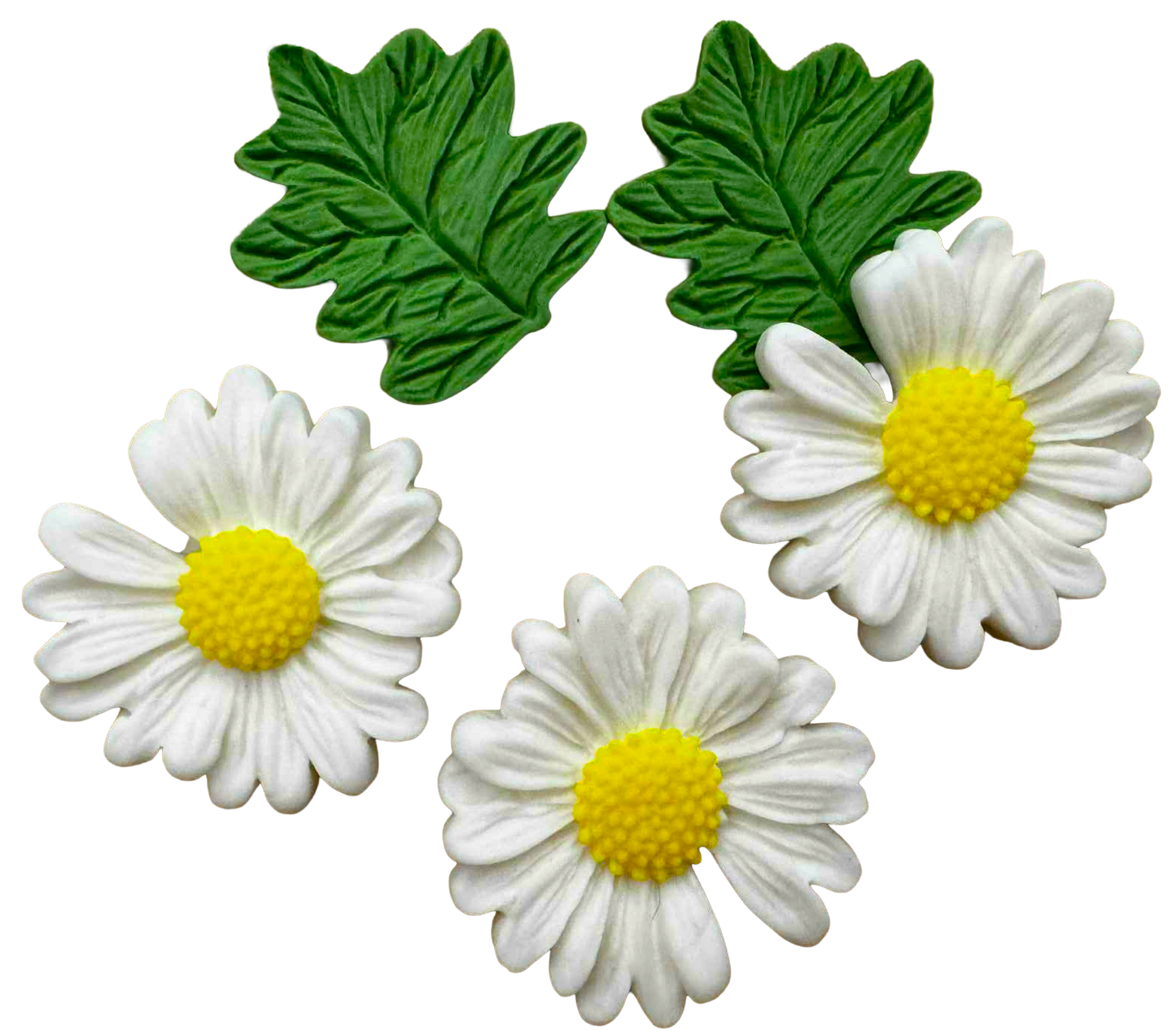 Set 5 decoratiuni comestibile, Flori albe