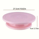 Platou Cu Suport Rotativ Pentru Ornare Si Prezentare Tort - Diametru 27,5 cm Roz