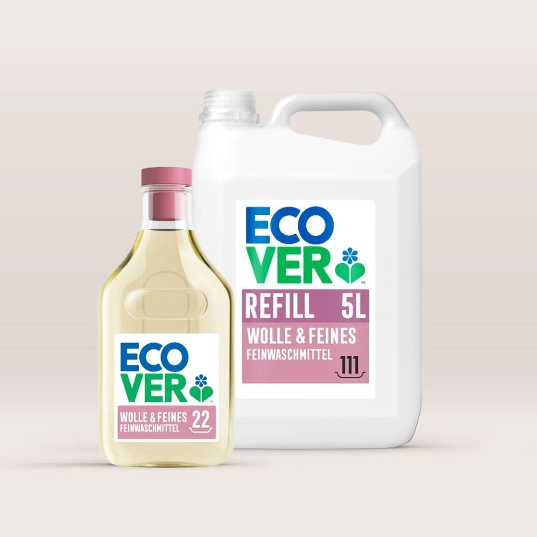Detergent Ecover Delicates Wool & Delicates (5 litri, 111 spalari), cu ingrediente vegetale, pentru textile delicate Naty Shop