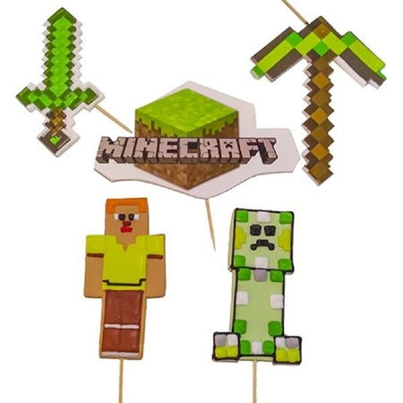 Set 5 decoratiuni comestibile, Minecraft