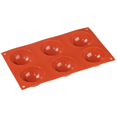 Forma Silicon Semisfere 79 x 29 x 30 mm, 6 Cavitati - Rezistenta La Temperatură -60/+230 C Cuptor Microunde Congelator